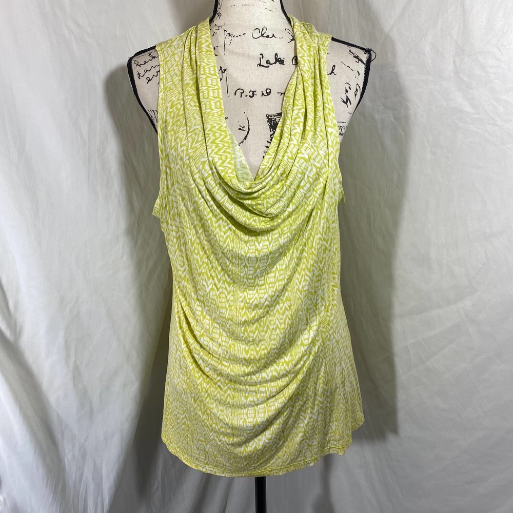 Mossimo Cowl Neck Sleeveless Green Blouse Sz XL